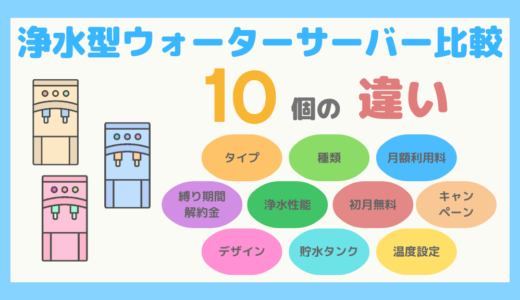 【違いがまるわかり】浄水型ウォーターサーバー徹底比較