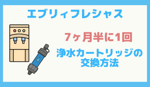 【やり方紹介】5分でできる！エブリィフレシャスの浄水カートリッジの交換方法の紹介